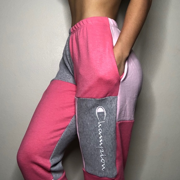 Champion Pants - CHAMPION Color Block Sweatpants